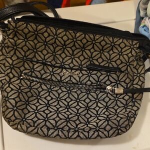 Rosetti Black and Gold Crossbody Bag